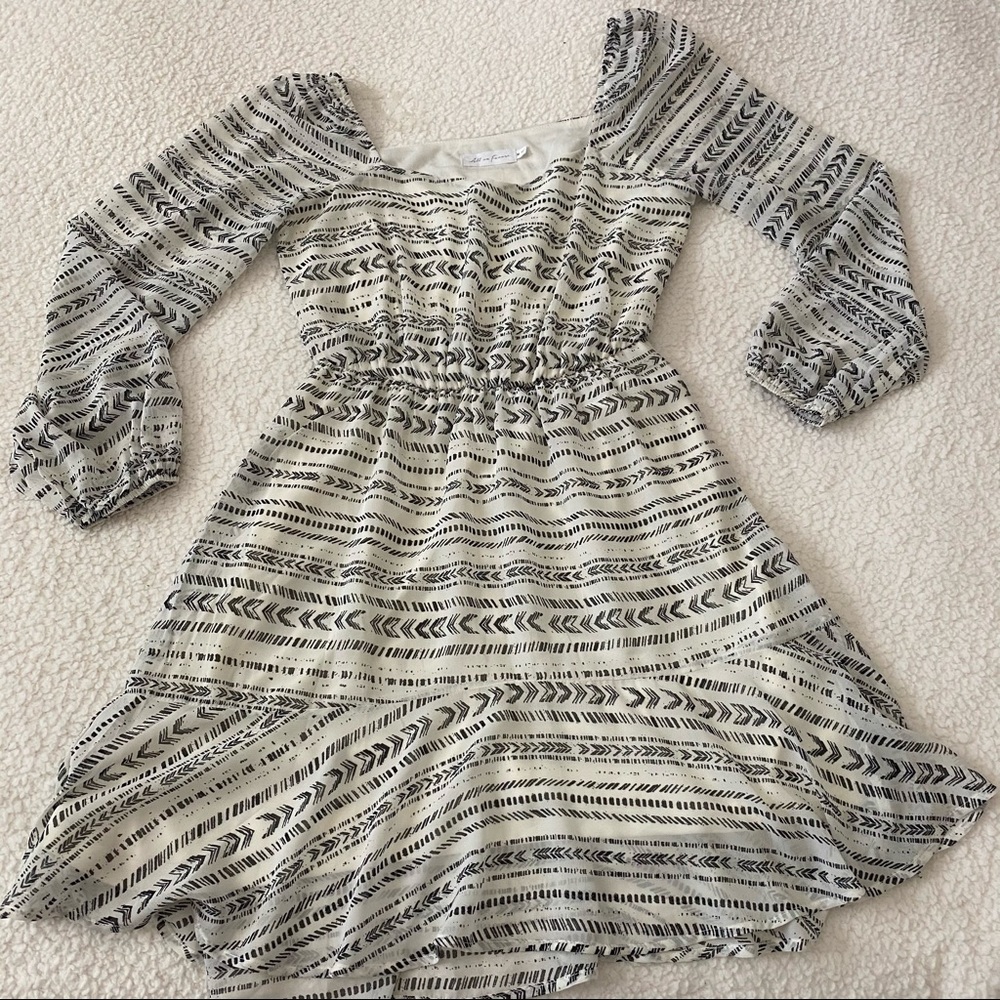 All in Favor || black & white printed dress